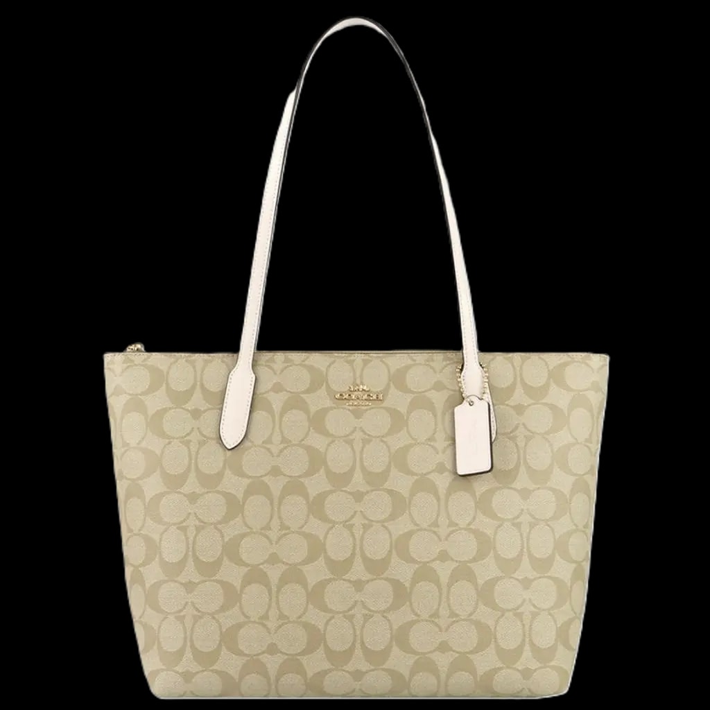 Túi Coach Zip Top Tote In Signature Canvas 'Beige' F4455-IMDQC Túi Coach Zip Top Tote In Signature Canvas 'Beige' F4455-IMDQC
