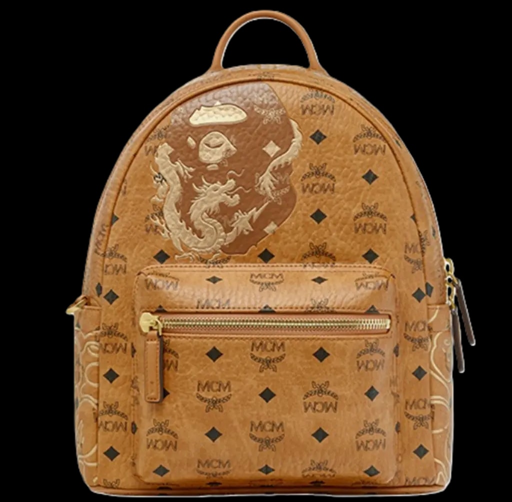 Balo MCM x Bape Stark LNY 'Cognac' MMKESVE06CO001 Balo MCM x Bape Stark LNY 'Cognac' MMKESVE06CO001