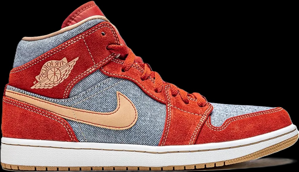 Giày Nike Air Jordan 1 Mid 'Denim Red' DM4352-600 — kich-thuoc: 40.5 Giày Nike Air Jordan 1 Mid 'Denim Red' DM4352-600 — kich-thuoc: 40.5