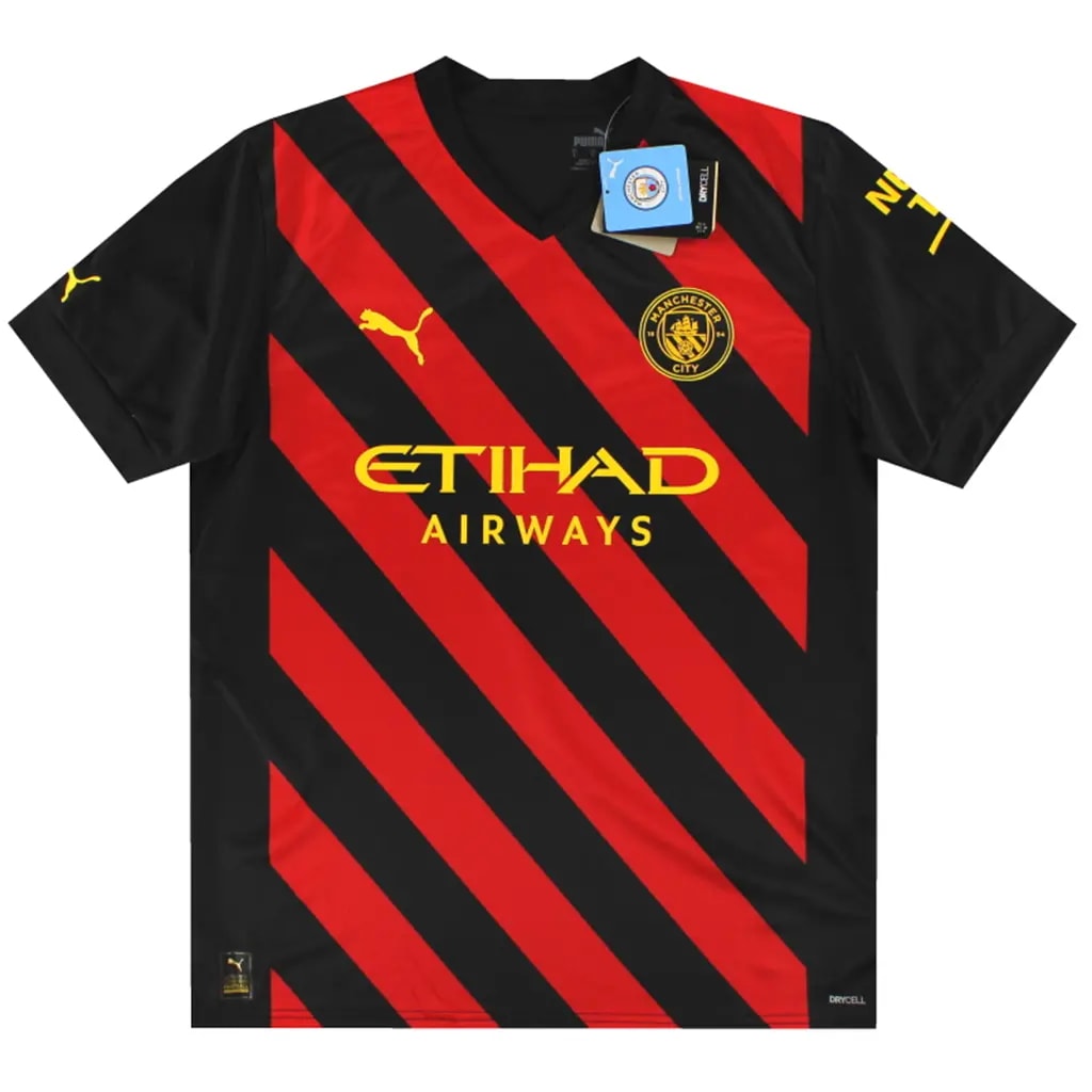Áo Puma Manchester City Away 22/23 Replica Jersey 'Tango Red' 765722-02 — kich-thuoc: L Áo Puma Manchester City Away 22/23 Replica Jersey 'Tango Red' 765722-02 — kich-thuoc: L
