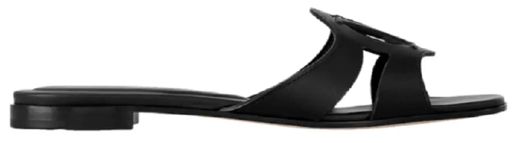 Dép Louis Vuitton LV Isola Flat Mules 'Black' 1ABP0E Dép Louis Vuitton LV Isola Flat Mules 'Black' 1ABP0E