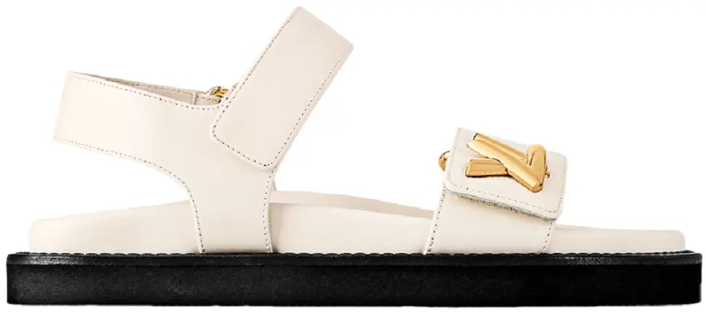 Dép Louis Vuitton LV Sunset Flat Comfort Sandals 'Ivory' 1ABW7Q — kich-thuoc: 34-5 Dép Louis Vuitton LV Sunset Flat Comfort Sandals 'Ivory' 1ABW7Q — kich-thuoc: 34-5