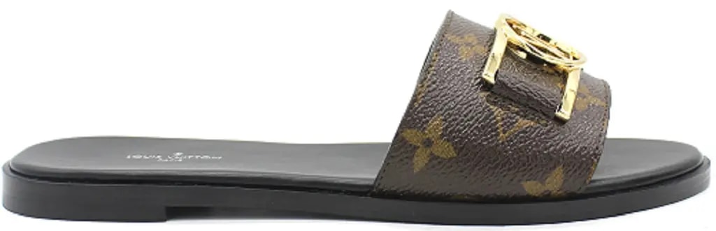 Dép Louis Vuitton Lock It Flat Mules 'Brown' 1A64MN — kich-thuoc: 35.5 Dép Louis Vuitton Lock It Flat Mules 'Brown' 1A64MN — kich-thuoc: 35.5