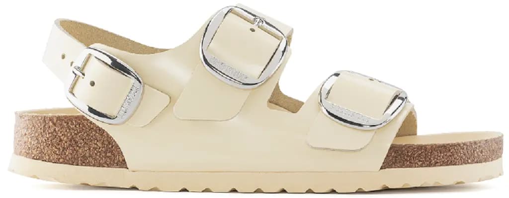 Dép Milano Big Buckle Natural Leather Patent 1024264 Dép Milano Big Buckle Natural Leather Patent 1024264