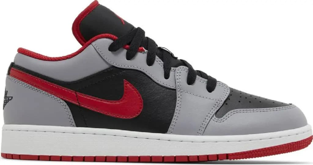 Giày Nike Air Jordan 1 Low GS 'Cement Fire Red' 553560-060 Giày Nike Air Jordan 1 Low GS 'Cement Fire Red' 553560-060
