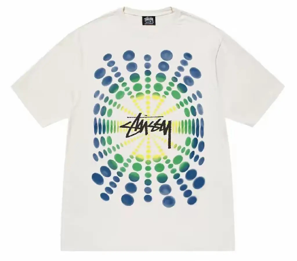 Áo Stussy Atticus Pigment Dyed Tee 'White' — kich-thuoc: L Áo Stussy Atticus Pigment Dyed Tee 'White' — kich-thuoc: L