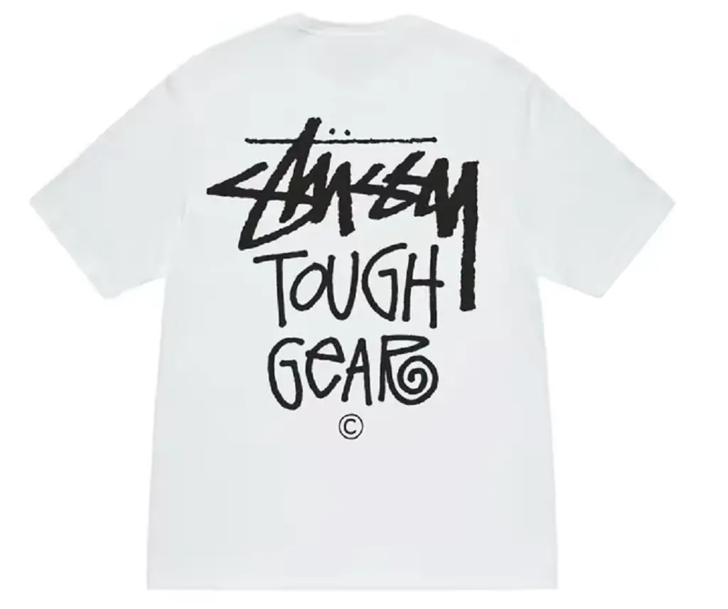 Áo Stussy Tough Gear Tee 'White' — kich-thuoc: L Áo Stussy Tough Gear Tee 'White' — kich-thuoc: L