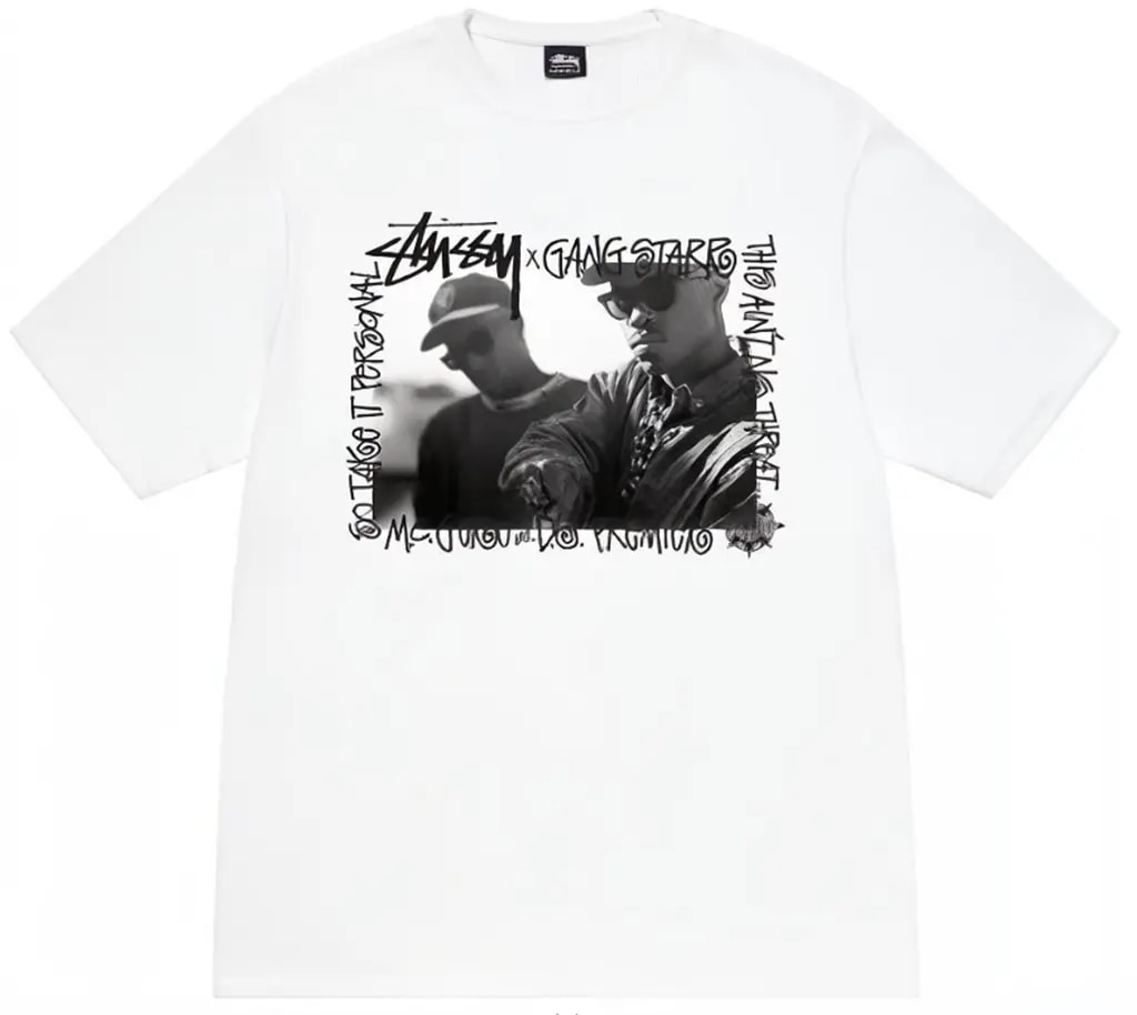 Áo Stussy Gang Starr Take It Personal Tee 'White' — kich-thuoc: M Áo Stussy Gang Starr Take It Personal Tee 'White' — kich-thuoc: M