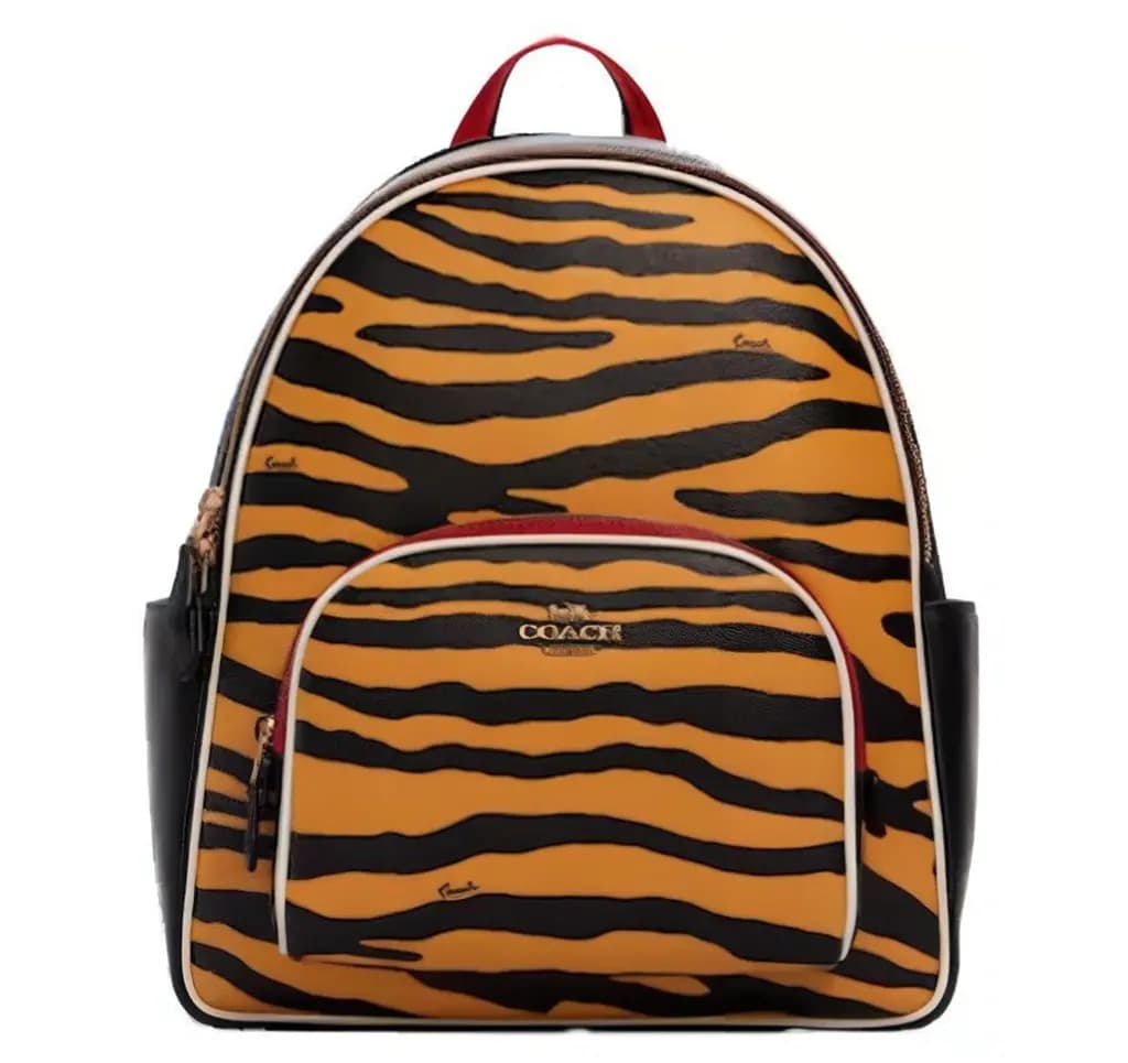 Balo Coach Court Tiger Print 'Honey Black Multi' C6987-IMTKC Balo Coach Court Tiger Print 'Honey Black Multi' C6987-IMTKC