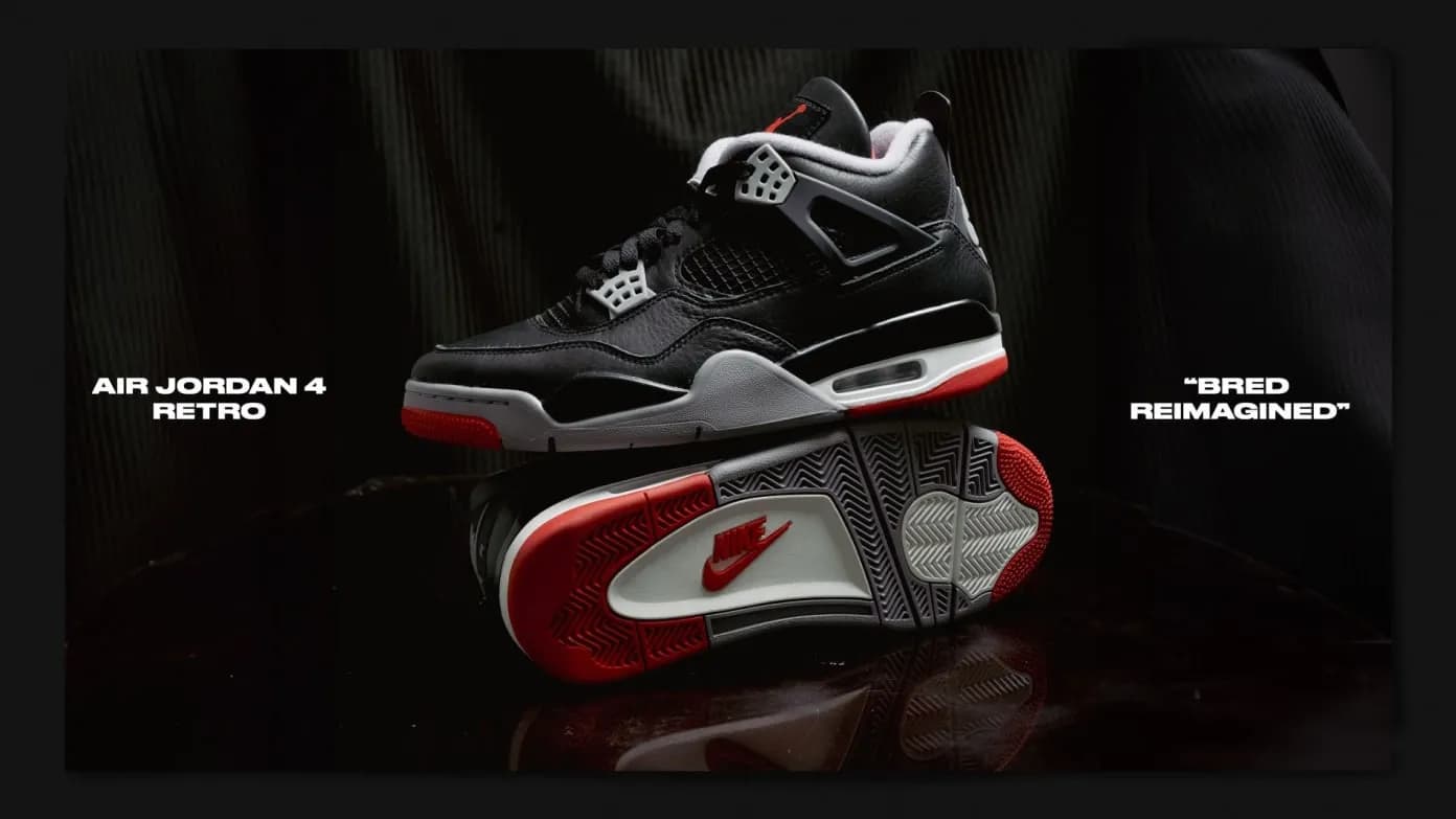Lịch sử của Nike Air Jordan 4 Bred và The Reimagined Bred Lịch sử của Nike Air Jordan 4 Bred và The Reimagined Bred