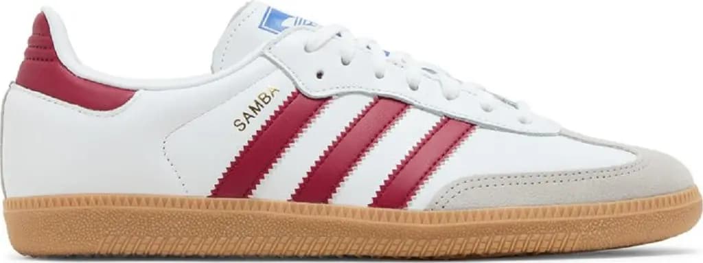 Giày Adidas Samba OG J 'White Collegiate Burgundy Gum' IE1330 Giày Adidas Samba OG J 'White Collegiate Burgundy Gum' IE1330