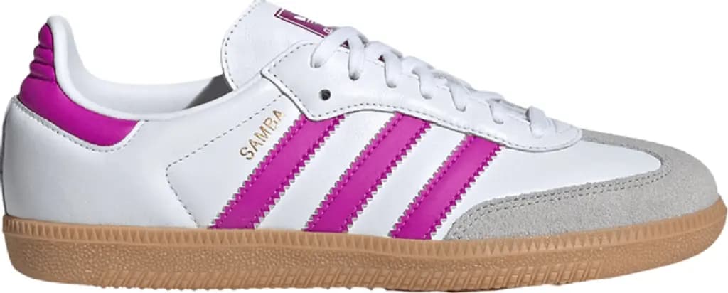 Giày Adidas Samba OG J 'White Purple Burst Gum' IH2873 Giày Adidas Samba OG J 'White Purple Burst Gum' IH2873