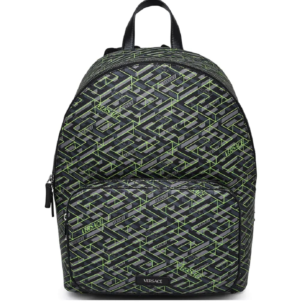 Balo Versace Zaino Poliuretano Grigio E Verde 'Green' 1007703-1A06114-5B97E Balo Versace Zaino Poliuretano Grigio E Verde 'Green' 1007703-1A06114-5B97E