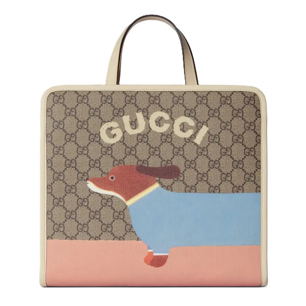 Túi Gucci Dog Print Tote 'Beige Dark Brown' 605614-FADK6-9775 Túi Gucci Dog Print Tote 'Beige Dark Brown' 605614-FADK6-9775