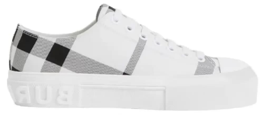 Giày Burberry Check Cotton 'White Black' 80714311 Giày Burberry Check Cotton 'White Black' 80714311
