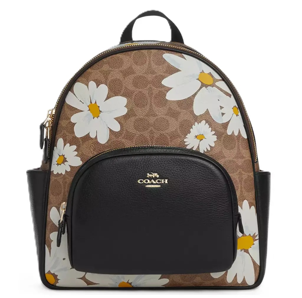 Balo Coach Court Canvas Floral Print 'Tan' CZ599-IMTAM Balo Coach Court Canvas Floral Print 'Tan' CZ599-IMTAM