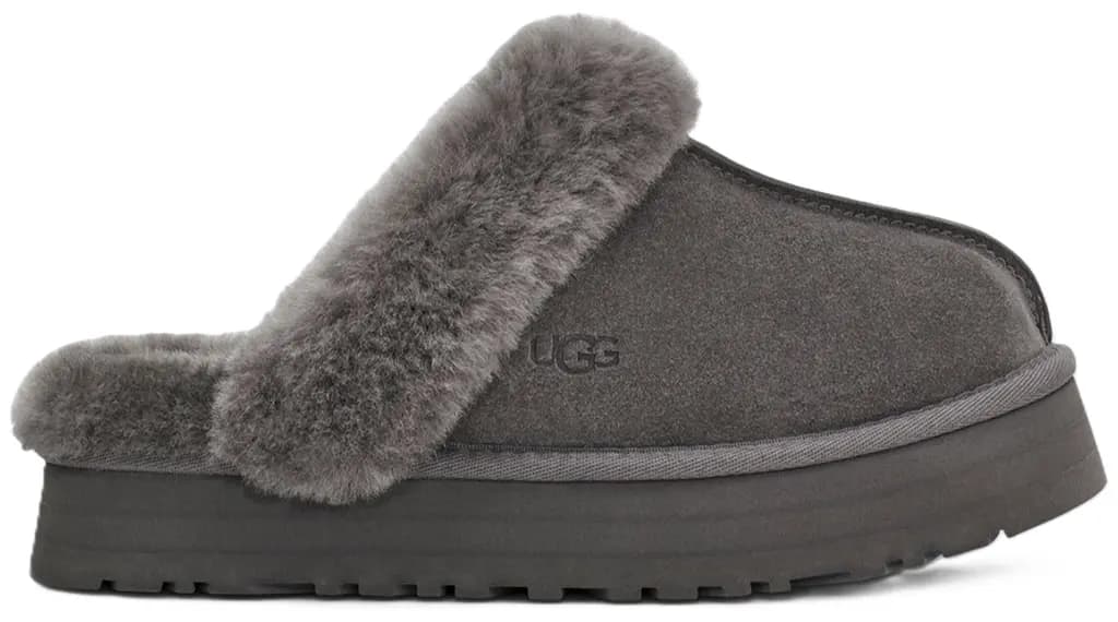 Dép UGG Disquette Fluff Slippers 'Grey' 1122550-CHRC Dép UGG Disquette Fluff Slippers 'Grey' 1122550-CHRC
