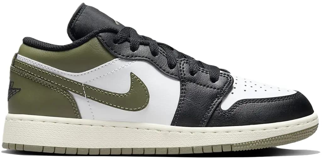 Giày Nike Air Jordan 1 Low GS 'Black Medium Olive' 553560-092 Giày Nike Air Jordan 1 Low GS 'Black Medium Olive' 553560-092