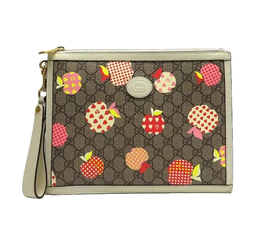 Túi Gucci Heart Apple Pattern Zipper 'Brown' 664113-22KFG-9799 Túi Gucci Heart Apple Pattern Zipper 'Brown' 664113-22KFG-9799