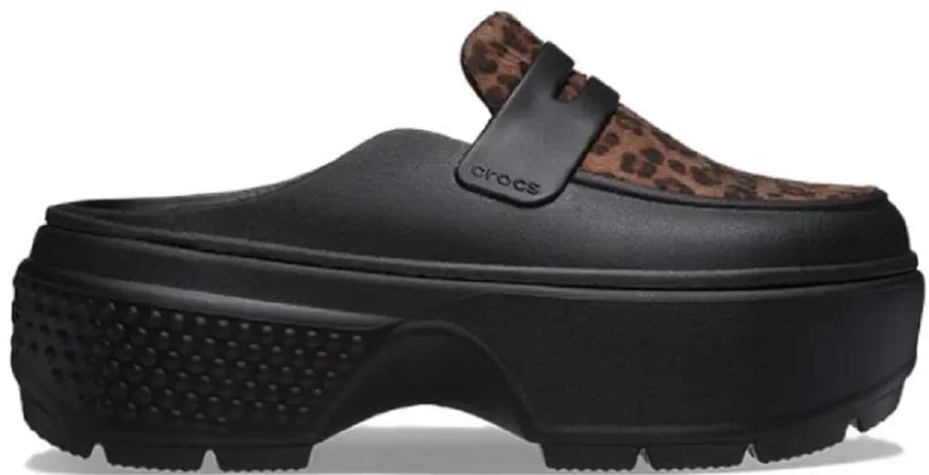 Dép Crocs Stomp Leopard Loafer Clogs 'Black' 210366-0ZR Dép Crocs Stomp Leopard Loafer Clogs 'Black' 210366-0ZR
