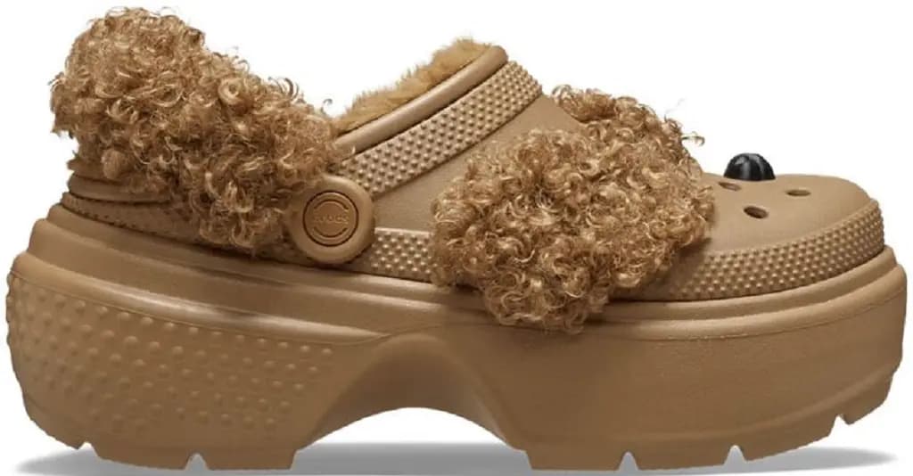 Dép Crocs Stomp Stuffed Animal Clog "Sepia" 210690-2EY Dép Crocs Stomp Stuffed Animal Clog "Sepia" 210690-2EY