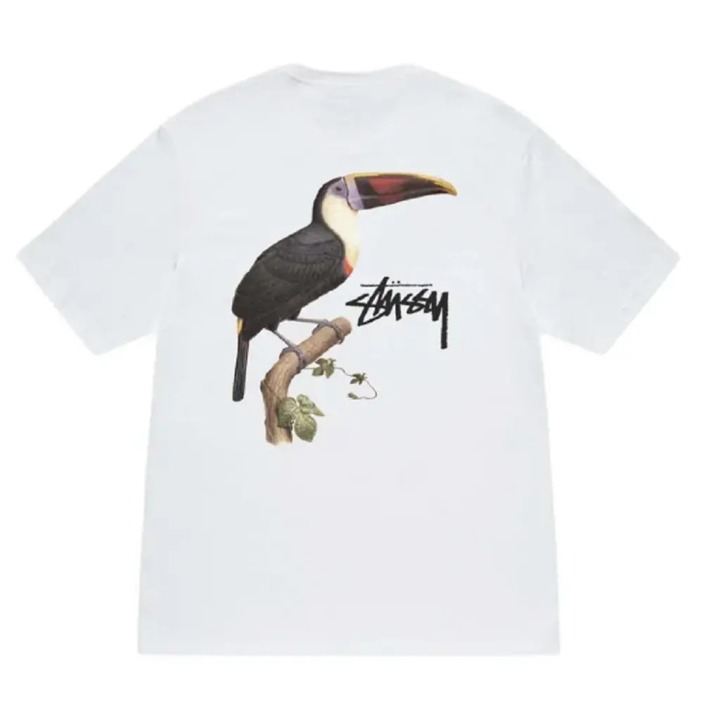 Áo Stussy Toucan 'White' 1905069 — kich-thuoc: L Áo Stussy Toucan 'White' 1905069 — kich-thuoc: L