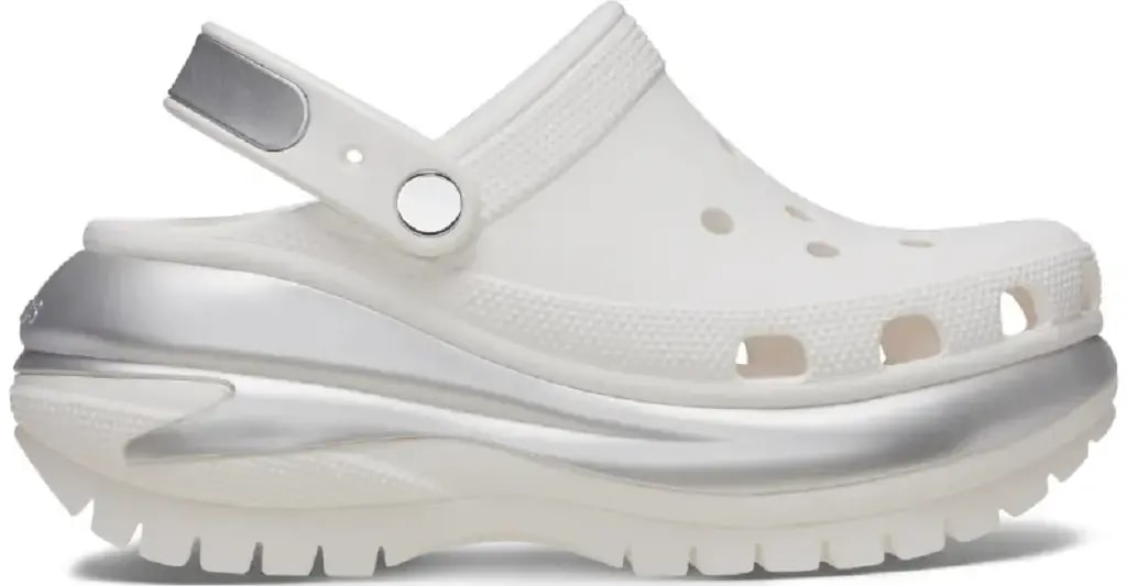 Giày Clog Crocs Mega Crush Metallic 'White' 210368-138 — kich-thuoc: 36-37 Giày Clog Crocs Mega Crush Metallic 'White' 210368-138 — kich-thuoc: 36-37