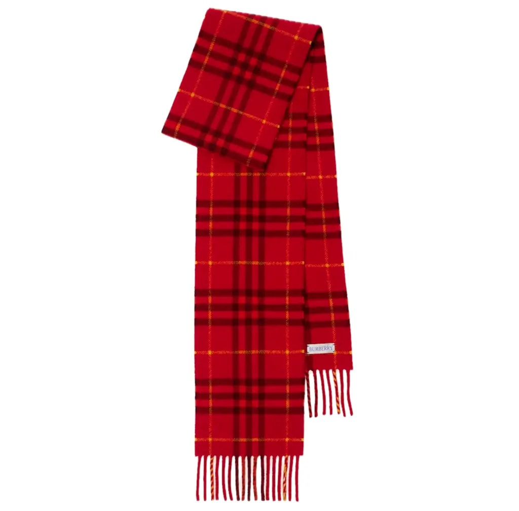 Khăn Burberry Narrow Check Cashmere Scarf 'Currant' 80987221 Khăn Burberry Narrow Check Cashmere Scarf 'Currant' 80987221