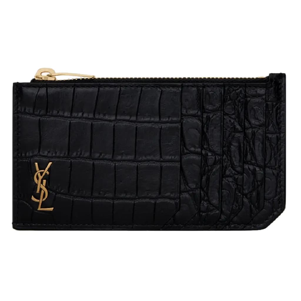 Ví Saint Laurent Tiny Cassandre Zip 'Black' 629899DZE0W1000 Ví Saint Laurent Tiny Cassandre Zip 'Black' 629899DZE0W1000