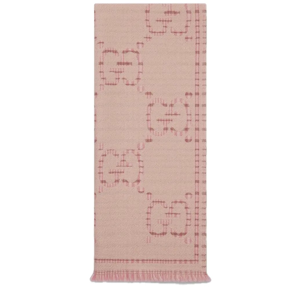 Khăn Gucci Check GG Wool Jacquard Scarf 'Pink' 774419-3GAMQ-9272 Khăn Gucci Check GG Wool Jacquard Scarf 'Pink' 774419-3GAMQ-9272