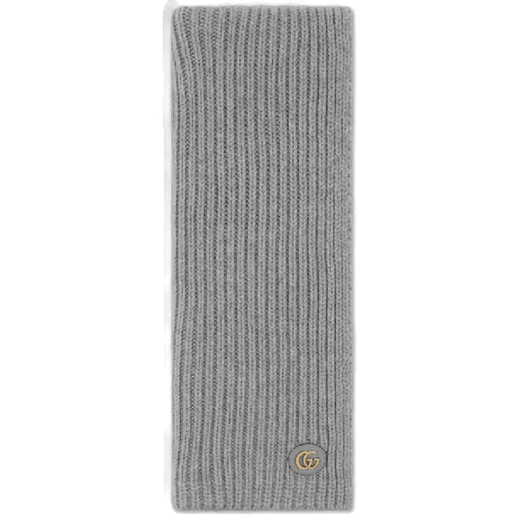 Khăn Gucci Wool Cashmere Scarf Double G 'Grey' 773426-3GB02-1400 Khăn Gucci Wool Cashmere Scarf Double G 'Grey' 773426-3GB02-1400