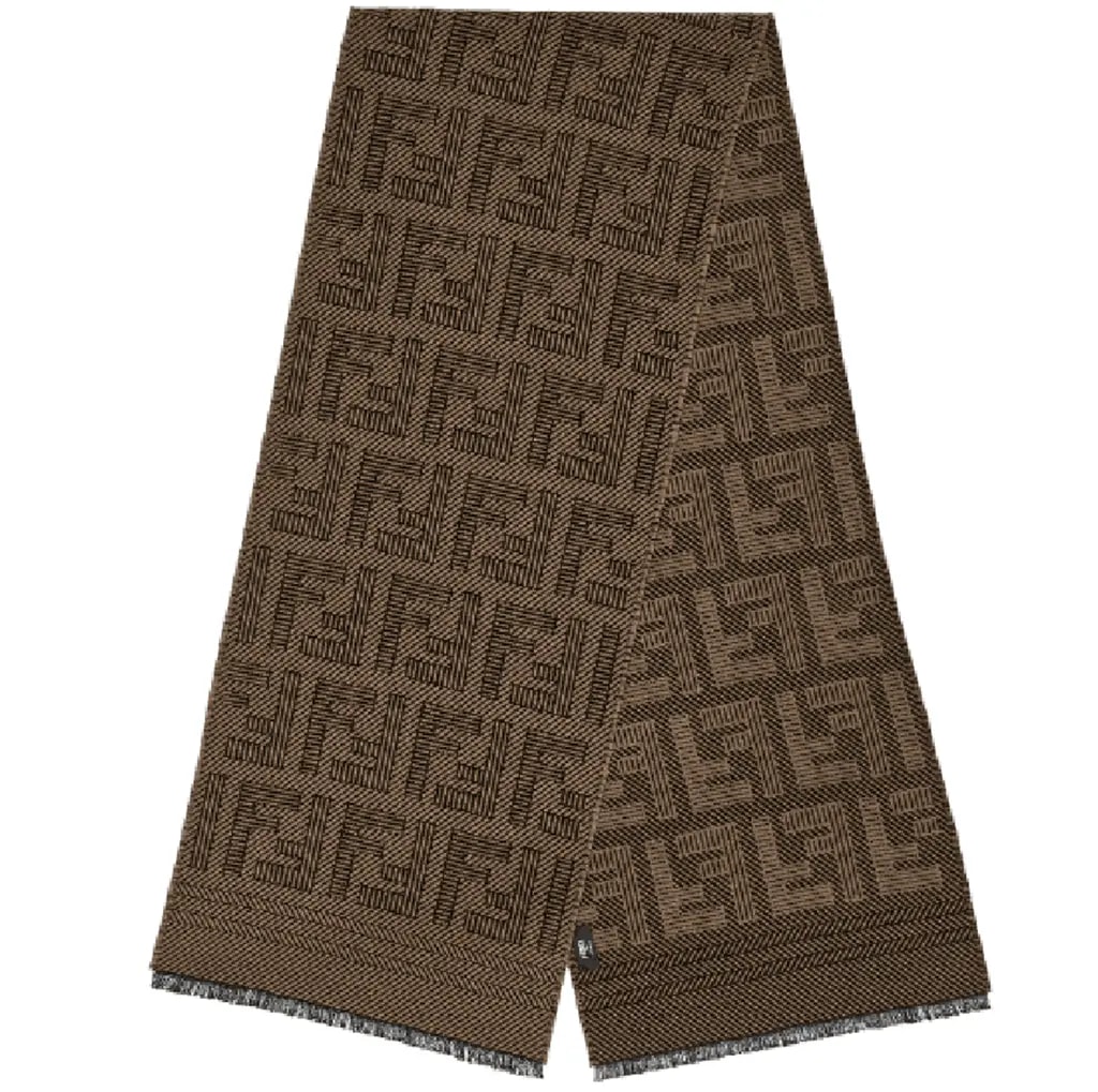 Khăn Fendi Scarf Wool And Silk Scarf 'Brown' FXS124APW4F13D6 Khăn Fendi Scarf Wool And Silk Scarf 'Brown' FXS124APW4F13D6