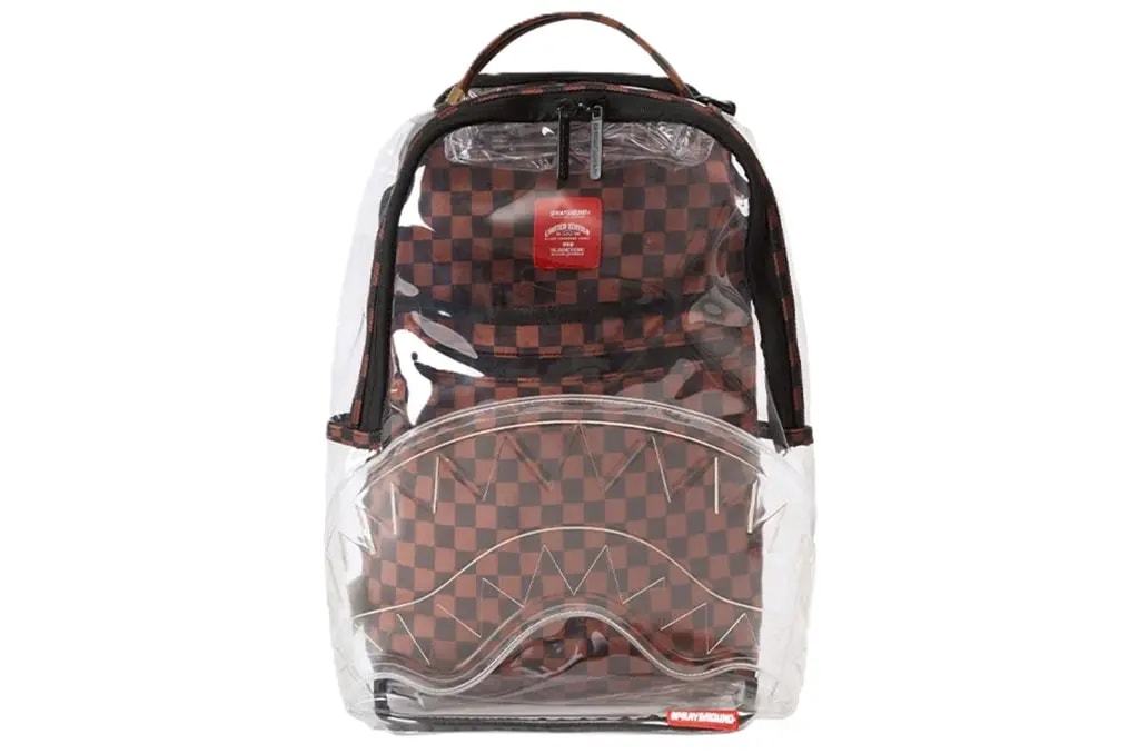 Balo Sprayground Shark Mouth 'Brown White Clear' W1035725 Balo Sprayground Shark Mouth 'Brown White Clear' W1035725
