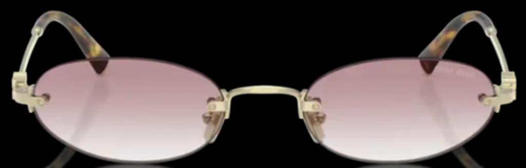 Kính Miu Miu Pale Gold Oval Sunglasses 'Pink Gold' 0MU-A54S-ZVN70O Kính Miu Miu Pale Gold Oval Sunglasses 'Pink Gold' 0MU-A54S-ZVN70O
