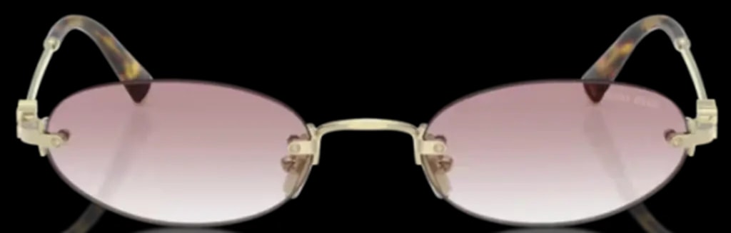 Kính Miu Miu Pale Gold Oval Sunglasses 'Pink Gold' 0MU-A54S-ZVN70O Kính Miu Miu Pale Gold Oval Sunglasses 'Pink Gold' 0MU-A54S-ZVN70O