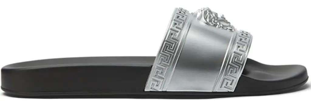 Dép Versace Palazzo Slides 'Silver' DSU5883-DGOLG-2E180 Dép Versace Palazzo Slides 'Silver' DSU5883-DGOLG-2E180