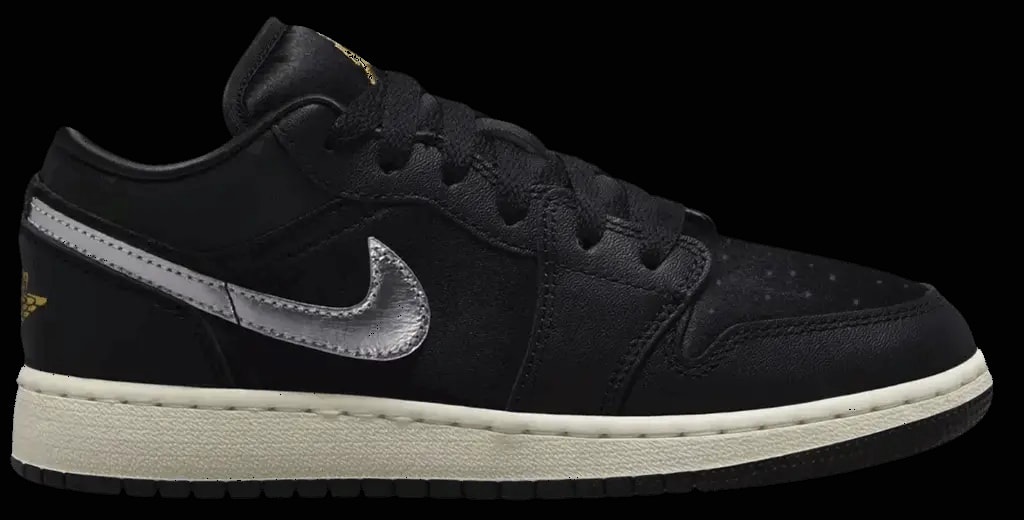 Giày Nike Air Jordan 1 Low SE 'Black Silver Sail Gold' FZ3921-001 — kich-thuoc: 36.5 Giày Nike Air Jordan 1 Low SE 'Black Silver Sail Gold' FZ3921-001 — kich-thuoc: 36.5