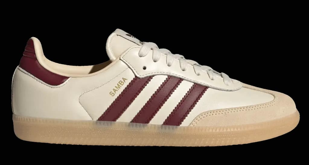 Giày Adidas Samba OG 'Wonder White Shadow Red' JS3830 Giày Adidas Samba OG 'Wonder White Shadow Red' JS3830