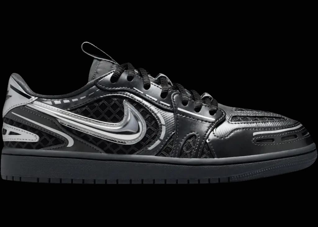 Giày Nike Air Jordan 1 Low 'Black Metallic Silver' HQ2186-001 Giày Nike Air Jordan 1 Low 'Black Metallic Silver' HQ2186-001