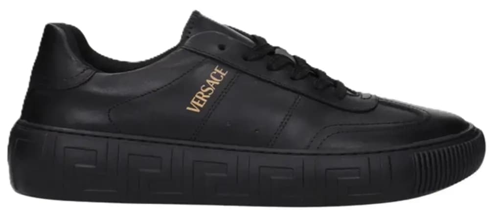 Giày Versace Leather 'Black' 10156001A141551B000 Giày Versace Leather 'Black' 10156001A141551B000