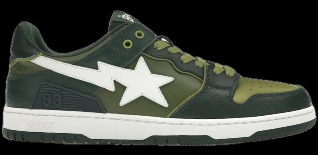 Giày A Bathing Ape Bape SK8 Sta 'Green White' 1J30-191-024 Giày A Bathing Ape Bape SK8 Sta 'Green White' 1J30-191-024
