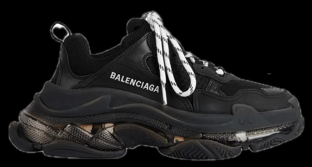 Giày Balenciaga Triple S 'Double Black' 544351W2FB11000 Giày Balenciaga Triple S 'Double Black' 544351W2FB11000