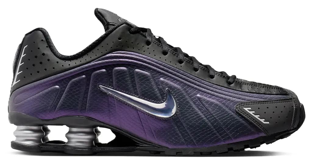 Giày Nike Shox R4 'Black Metallic Silver Purple Dynasty' IO4546-002 Giày Nike Shox R4 'Black Metallic Silver Purple Dynasty' IO4546-002