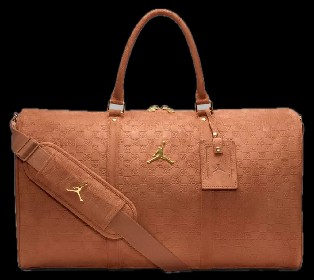 Túi Nike Jordan Suede Monogram Duffel 'Brown' IQ3206-200 Túi Nike Jordan Suede Monogram Duffel 'Brown' IQ3206-200