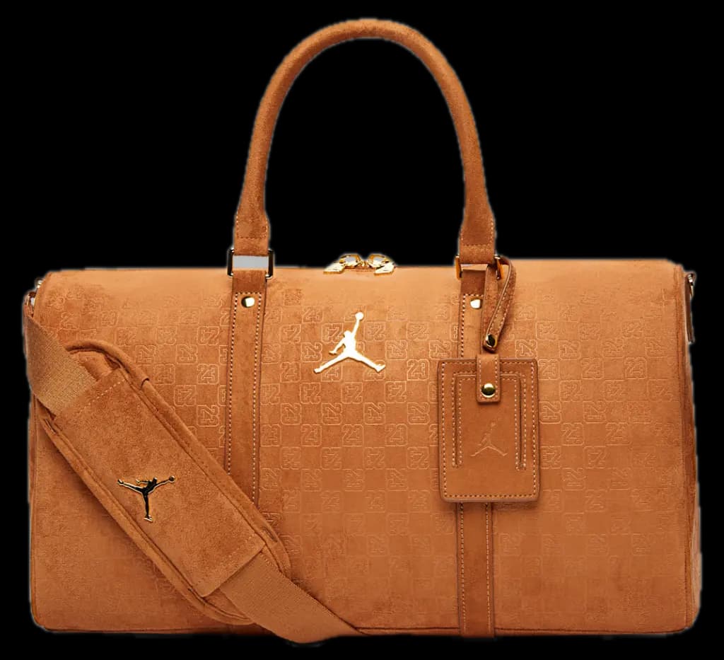 Túi Nike Jordan Suede Monogram Duffel 'Brown' IQ5742-299 Túi Nike Jordan Suede Monogram Duffel 'Brown' IQ5742-299