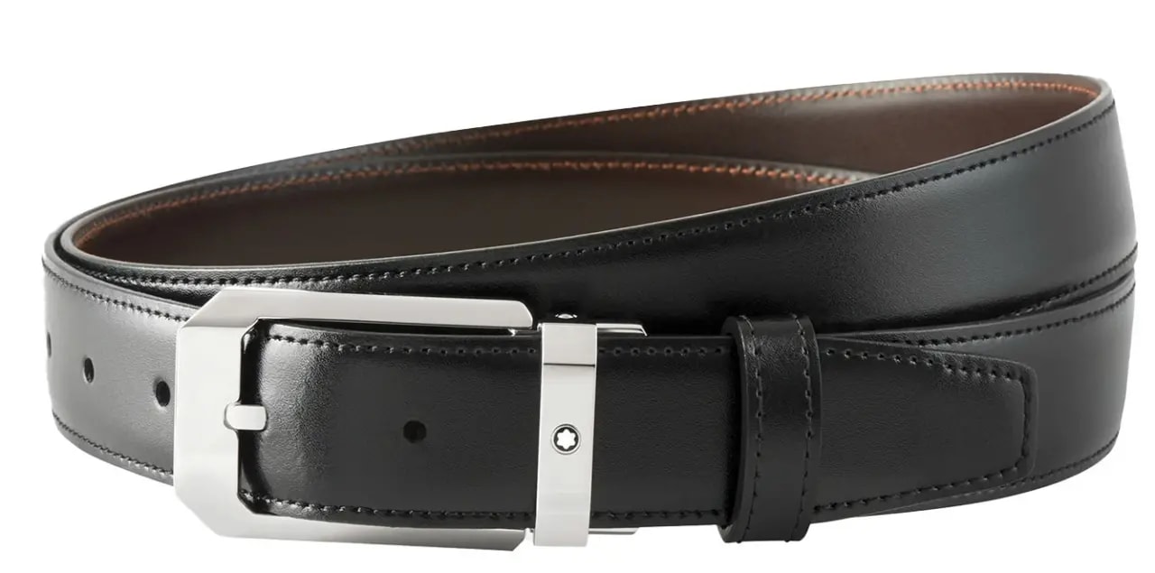 Thắt lưng Montblanc Business Stainless Steel 'Black Brown' 116579 Thắt lưng Montblanc Business Stainless Steel 'Black Brown' 116579
