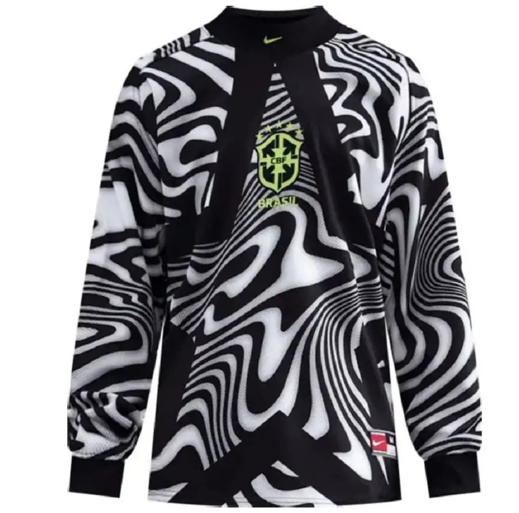 Áo Nike Brazil Goalkeeper Jersey 'Black Volt' IO0795-010 Áo Nike Brazil Goalkeeper Jersey 'Black Volt' IO0795-010