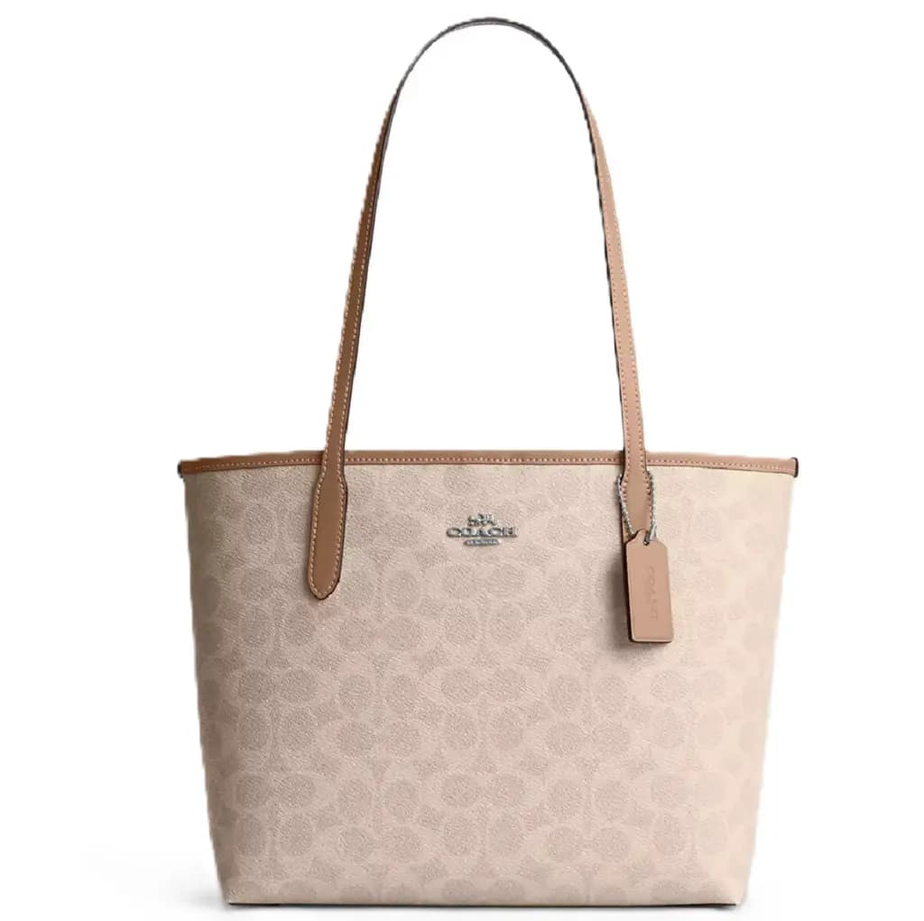 Túi Coach Medium City Tote Signature Canvas 'Beige' CDX82-SVPWH Túi Coach Medium City Tote Signature Canvas 'Beige' CDX82-SVPWH