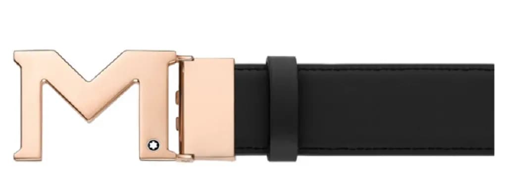Thắt Lưng MontBlanc M Buckle Reversible 'Black' MB127698 Thắt Lưng MontBlanc M Buckle Reversible 'Black' MB127698