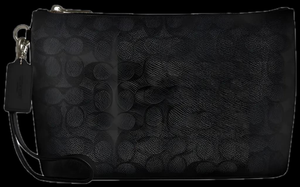 Túi Coach Pouch In Signature Canvas 'Black' CCF32-QBMI5 Túi Coach Pouch In Signature Canvas 'Black' CCF32-QBMI5